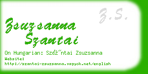 zsuzsanna szantai business card